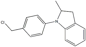 1-[4-(chloromethyl)phenyl]-2-methyl-2,3-dihydro-1H-indole 구조식 이미지