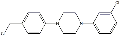 1-[4-(chloromethyl)phenyl]-4-(3-chlorophenyl)piperazine 구조식 이미지