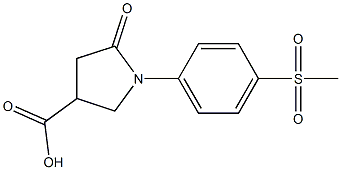 1-[4-(methylsulfonyl)phenyl]-5-oxopyrrolidine-3-carboxylic acid 구조식 이미지