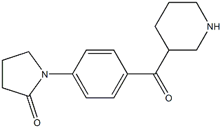 1-[4-(piperidin-3-ylcarbonyl)phenyl]pyrrolidin-2-one Structure