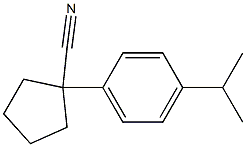 1-[4-(propan-2-yl)phenyl]cyclopentane-1-carbonitrile 구조식 이미지