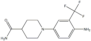 1-[4-amino-3-(trifluoromethyl)phenyl]piperidine-4-carboxamide Structure