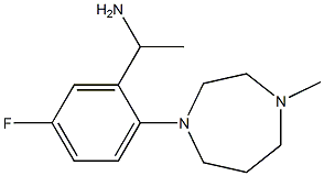 1-[5-fluoro-2-(4-methyl-1,4-diazepan-1-yl)phenyl]ethan-1-amine 구조식 이미지