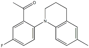 1-[5-fluoro-2-(6-methyl-1,2,3,4-tetrahydroquinolin-1-yl)phenyl]ethan-1-one Structure