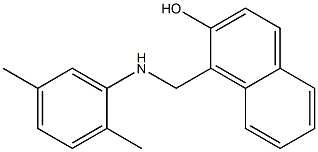 1-{[(2,5-dimethylphenyl)amino]methyl}naphthalen-2-ol 구조식 이미지