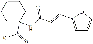 1-{[(2E)-3-(2-furyl)prop-2-enoyl]amino}cyclohexanecarboxylic acid 구조식 이미지
