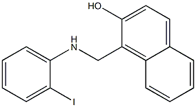 1-{[(2-iodophenyl)amino]methyl}naphthalen-2-ol 구조식 이미지