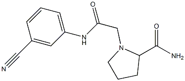 1-{[(3-cyanophenyl)carbamoyl]methyl}pyrrolidine-2-carboxamide Structure