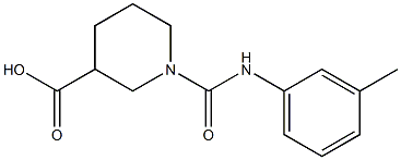 1-{[(3-methylphenyl)amino]carbonyl}piperidine-3-carboxylic acid Structure