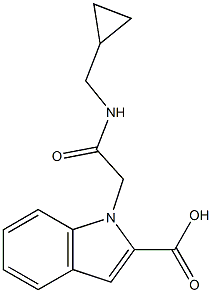 1-{[(cyclopropylmethyl)carbamoyl]methyl}-1H-indole-2-carboxylic acid Structure