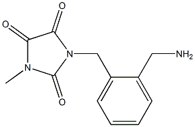 1-{[2-(aminomethyl)phenyl]methyl}-3-methylimidazolidine-2,4,5-trione 구조식 이미지