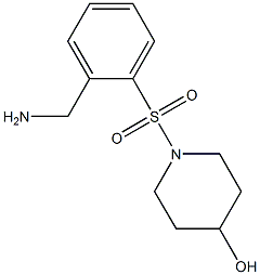 1-{[2-(aminomethyl)phenyl]sulfonyl}piperidin-4-ol 구조식 이미지