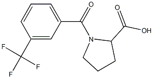 1-{[3-(trifluoromethyl)phenyl]carbonyl}pyrrolidine-2-carboxylic acid Structure