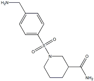 1-{[4-(aminomethyl)phenyl]sulfonyl}piperidine-3-carboxamide Structure