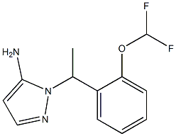 1-{1-[2-(difluoromethoxy)phenyl]ethyl}-1H-pyrazol-5-amine 구조식 이미지