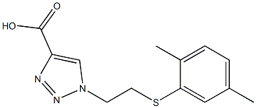 1-{2-[(2,5-dimethylphenyl)sulfanyl]ethyl}-1H-1,2,3-triazole-4-carboxylic acid 구조식 이미지