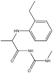 1-{2-[(2-ethylphenyl)amino]propanoyl}-3-methylurea 구조식 이미지
