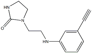 1-{2-[(3-ethynylphenyl)amino]ethyl}imidazolidin-2-one 구조식 이미지