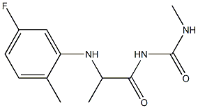 1-{2-[(5-fluoro-2-methylphenyl)amino]propanoyl}-3-methylurea 구조식 이미지