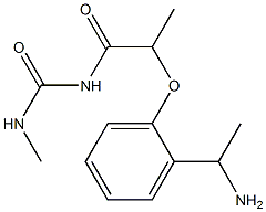 1-{2-[2-(1-aminoethyl)phenoxy]propanoyl}-3-methylurea Structure