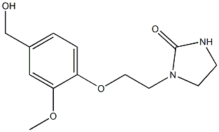 1-{2-[4-(hydroxymethyl)-2-methoxyphenoxy]ethyl}imidazolidin-2-one 구조식 이미지