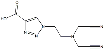 1-{2-[bis(cyanomethyl)amino]ethyl}-1H-1,2,3-triazole-4-carboxylic acid 구조식 이미지