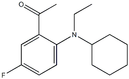 1-{2-[cyclohexyl(ethyl)amino]-5-fluorophenyl}ethan-1-one Structure