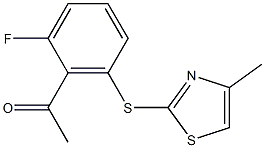 1-{2-fluoro-6-[(4-methyl-1,3-thiazol-2-yl)sulfanyl]phenyl}ethan-1-one 구조식 이미지