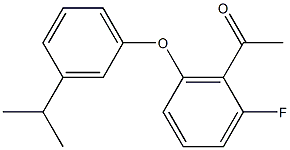 1-{2-fluoro-6-[3-(propan-2-yl)phenoxy]phenyl}ethan-1-one Structure