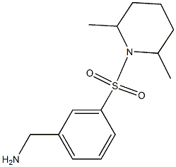 1-{3-[(2,6-dimethylpiperidin-1-yl)sulfonyl]phenyl}methanamine Structure