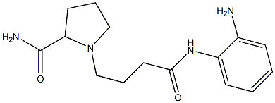 1-{3-[(2-aminophenyl)carbamoyl]propyl}pyrrolidine-2-carboxamide 구조식 이미지