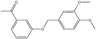 1-{3-[(3,4-dimethoxybenzyl)oxy]phenyl}ethanone 구조식 이미지