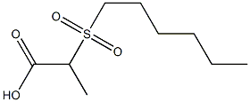 2-(hexane-1-sulfonyl)propanoic acid Structure