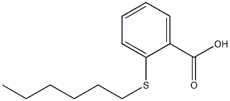 2-(hexylsulfanyl)benzoic acid 구조식 이미지