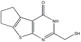 2-(mercaptomethyl)-3,5,6,7-tetrahydro-4H-cyclopenta[4,5]thieno[2,3-d]pyrimidin-4-one Structure