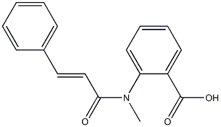 2-(N-methyl-3-phenylprop-2-enamido)benzoic acid Structure