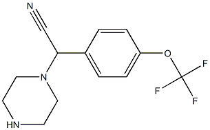 2-(piperazin-1-yl)-2-[4-(trifluoromethoxy)phenyl]acetonitrile 구조식 이미지