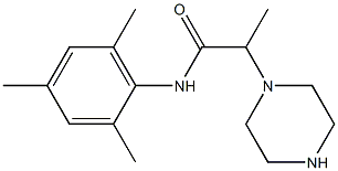 2-(piperazin-1-yl)-N-(2,4,6-trimethylphenyl)propanamide 구조식 이미지