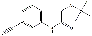 2-(tert-butylsulfanyl)-N-(3-cyanophenyl)acetamide Structure