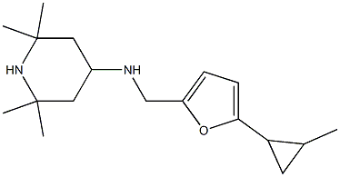 2,2,6,6-tetramethyl-N-{[5-(2-methylcyclopropyl)furan-2-yl]methyl}piperidin-4-amine 구조식 이미지