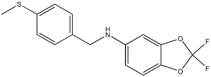 2,2-difluoro-N-{[4-(methylsulfanyl)phenyl]methyl}-2H-1,3-benzodioxol-5-amine 구조식 이미지