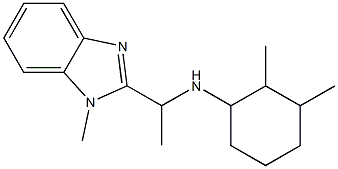 2,3-dimethyl-N-[1-(1-methyl-1H-1,3-benzodiazol-2-yl)ethyl]cyclohexan-1-amine 구조식 이미지