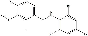 2,4,6-tribromo-N-[(4-methoxy-3,5-dimethylpyridin-2-yl)methyl]aniline Structure
