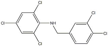 2,4,6-trichloro-N-[(3,4-dichlorophenyl)methyl]aniline Structure