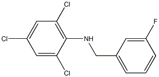 2,4,6-trichloro-N-[(3-fluorophenyl)methyl]aniline 구조식 이미지
