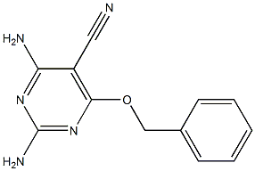 2,4-diamino-6-(benzyloxy)pyrimidine-5-carbonitrile 구조식 이미지