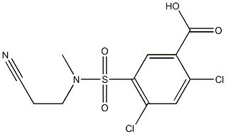 2,4-dichloro-5-[(2-cyanoethyl)(methyl)sulfamoyl]benzoic acid 구조식 이미지