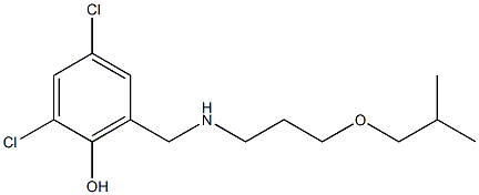 2,4-dichloro-6-({[3-(2-methylpropoxy)propyl]amino}methyl)phenol 구조식 이미지