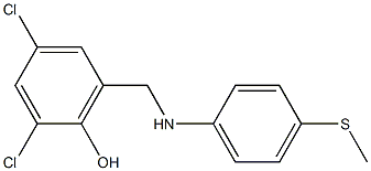 2,4-dichloro-6-({[4-(methylsulfanyl)phenyl]amino}methyl)phenol Structure
