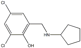 2,4-dichloro-6-[(cyclopentylamino)methyl]phenol Structure